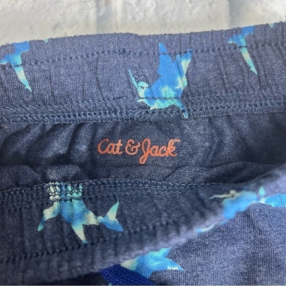 Cat and Jack shark navy shorts with pocket and drawstring - Picture 6 of 7